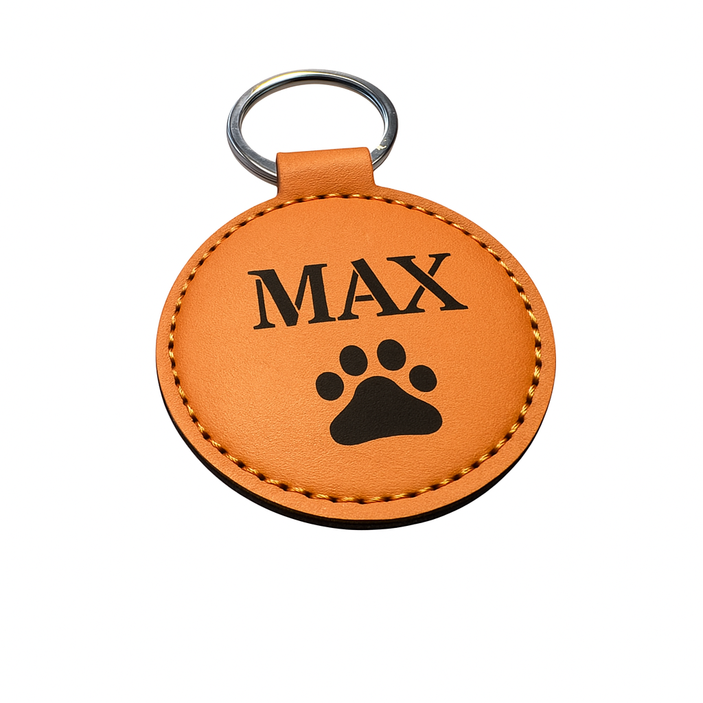 Dog tag made of vegan leather in various colors