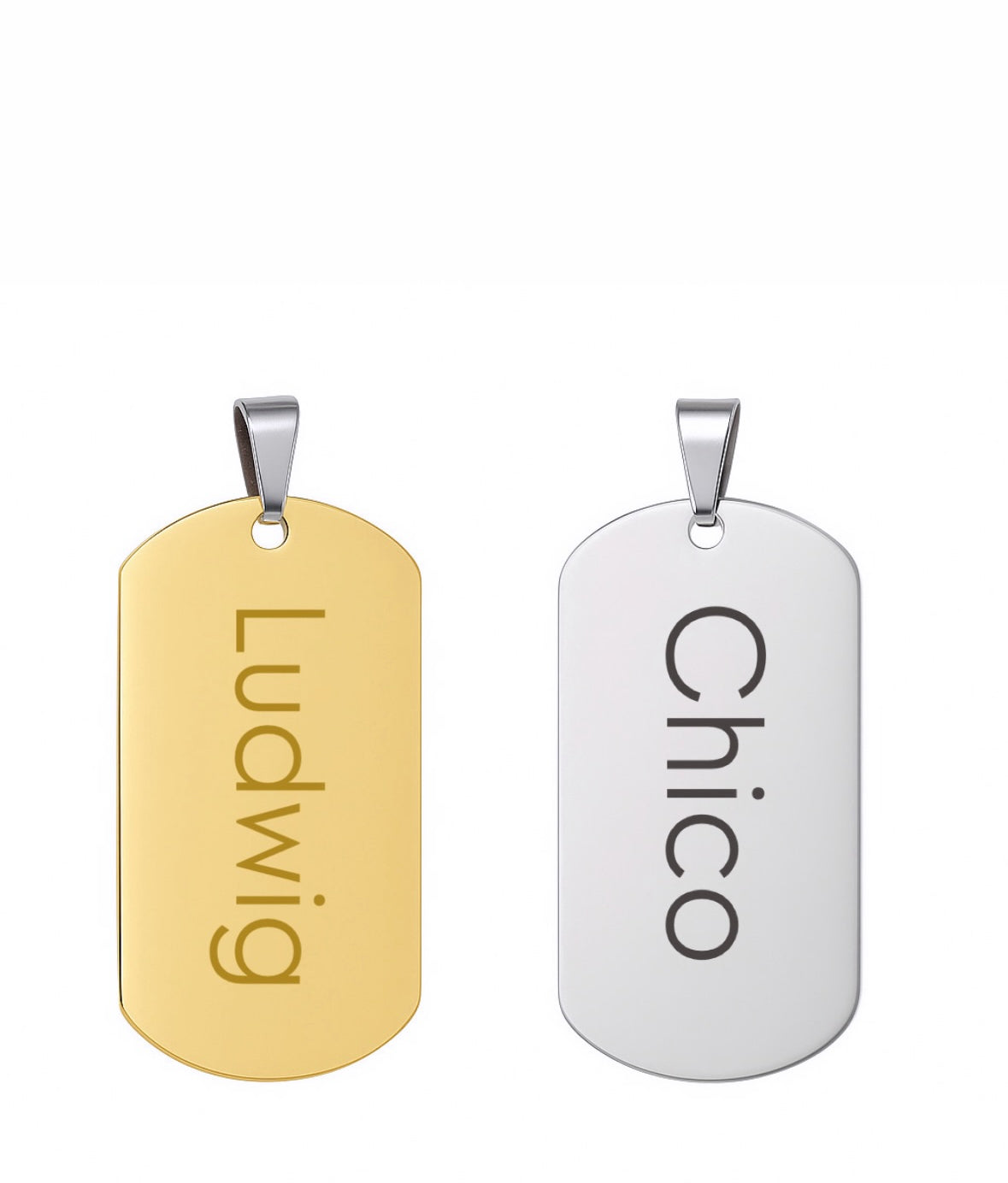 stainless steel US Army dog tag