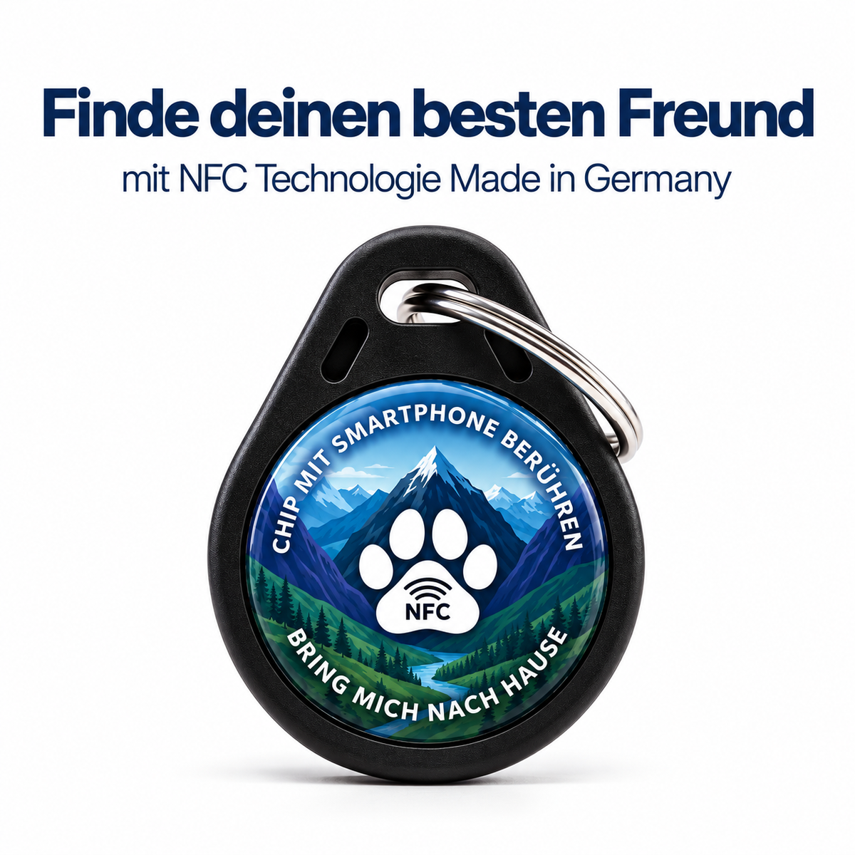NFC Hundemarke Pro 2 Gen für Hunde – smarte personalisierte Hundemarke mit NFC-Chip und digitalem Hundeprofil