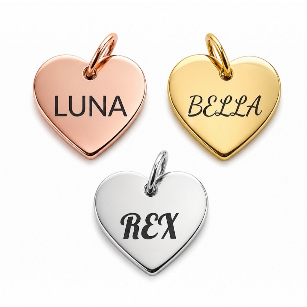 Stainless steel heart in silver &amp; gold