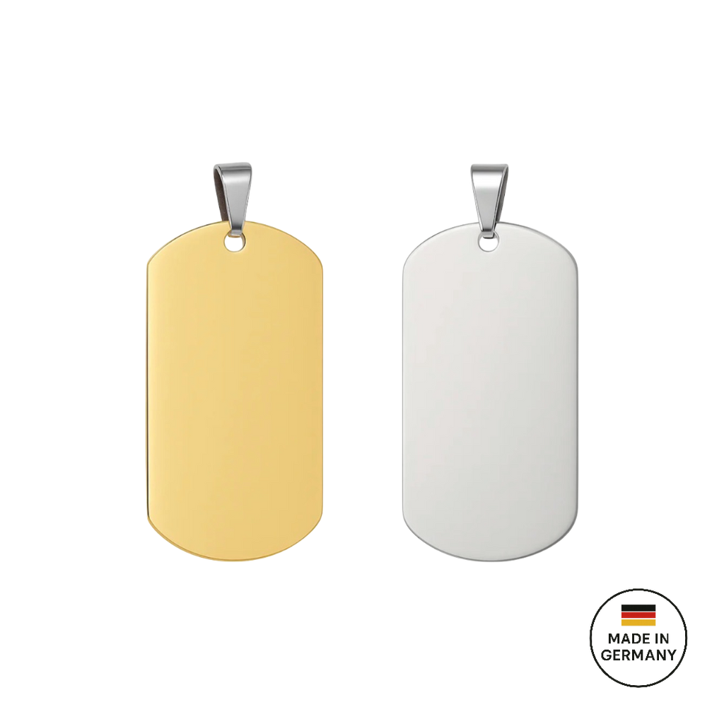 Edelstahl US Army Erkennungsmarke Hundemarke personalisiert Silber & Gold Rostfrei