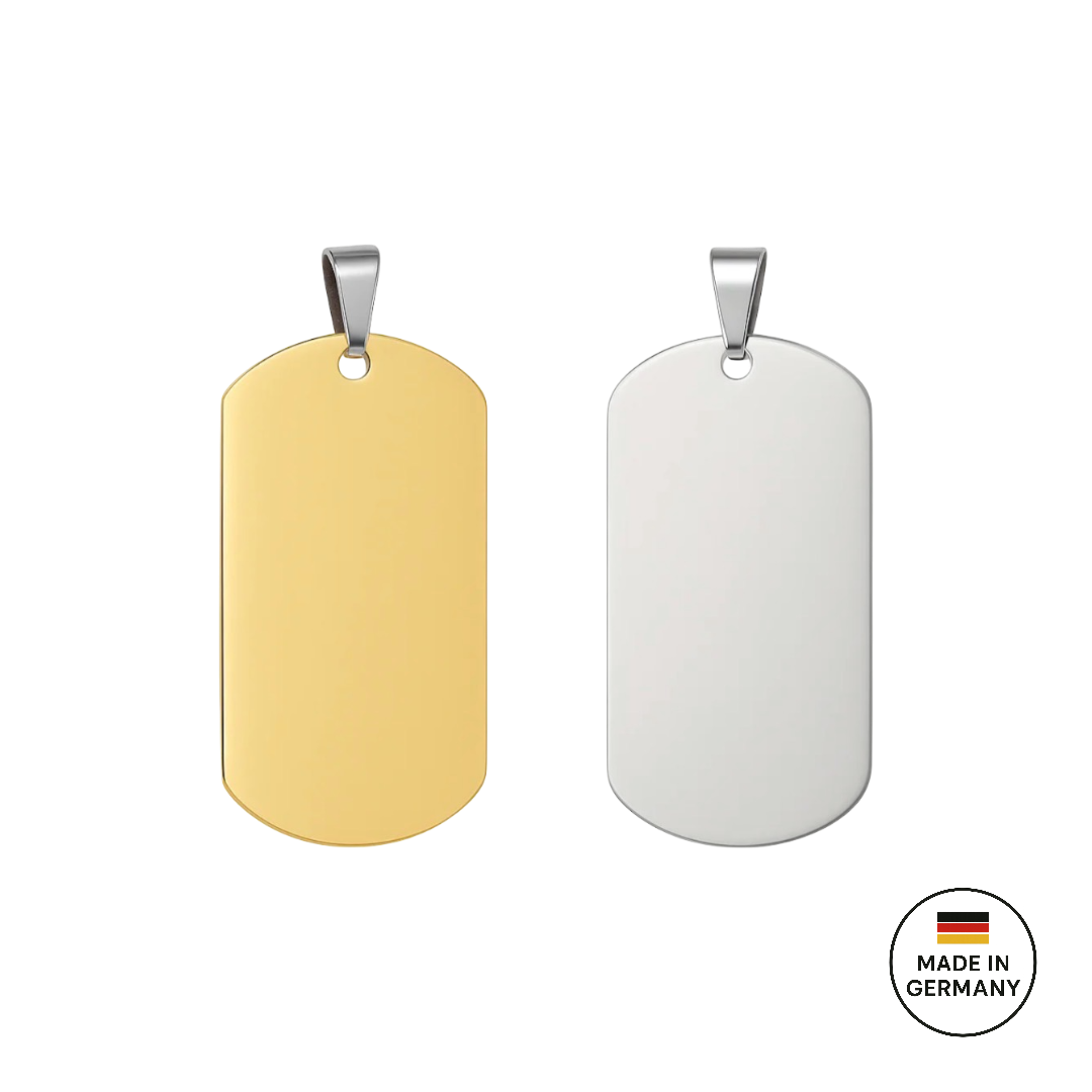 Edelstahl US Army Erkennungsmarke Hundemarke personalisiert Silber & Gold Rostfrei