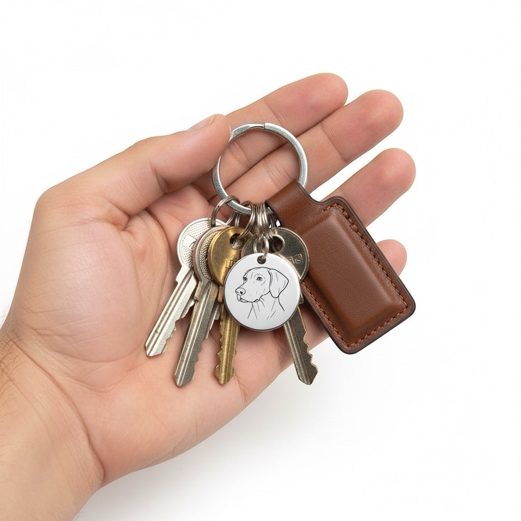 Edelstahl-Hundemarke – Wähle als Motiv die Hunderasse deines Hundes (15+ Motive)