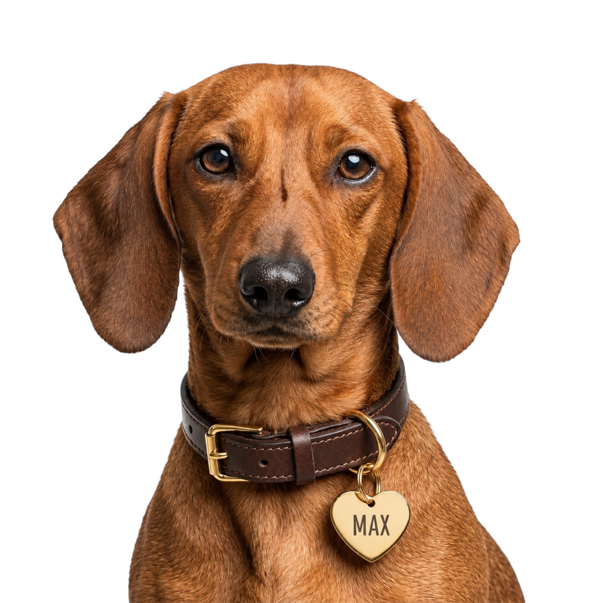 Personalisierte herzförmige Hundemarke mit Gravur - 3 Farben aus rostfreiem Edelstahl