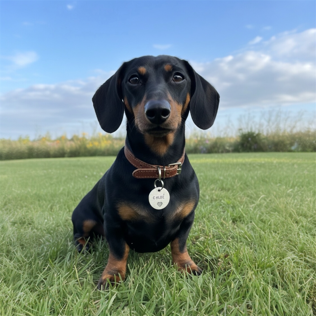 Hundemarke aus Messing individuell & handgestempelt