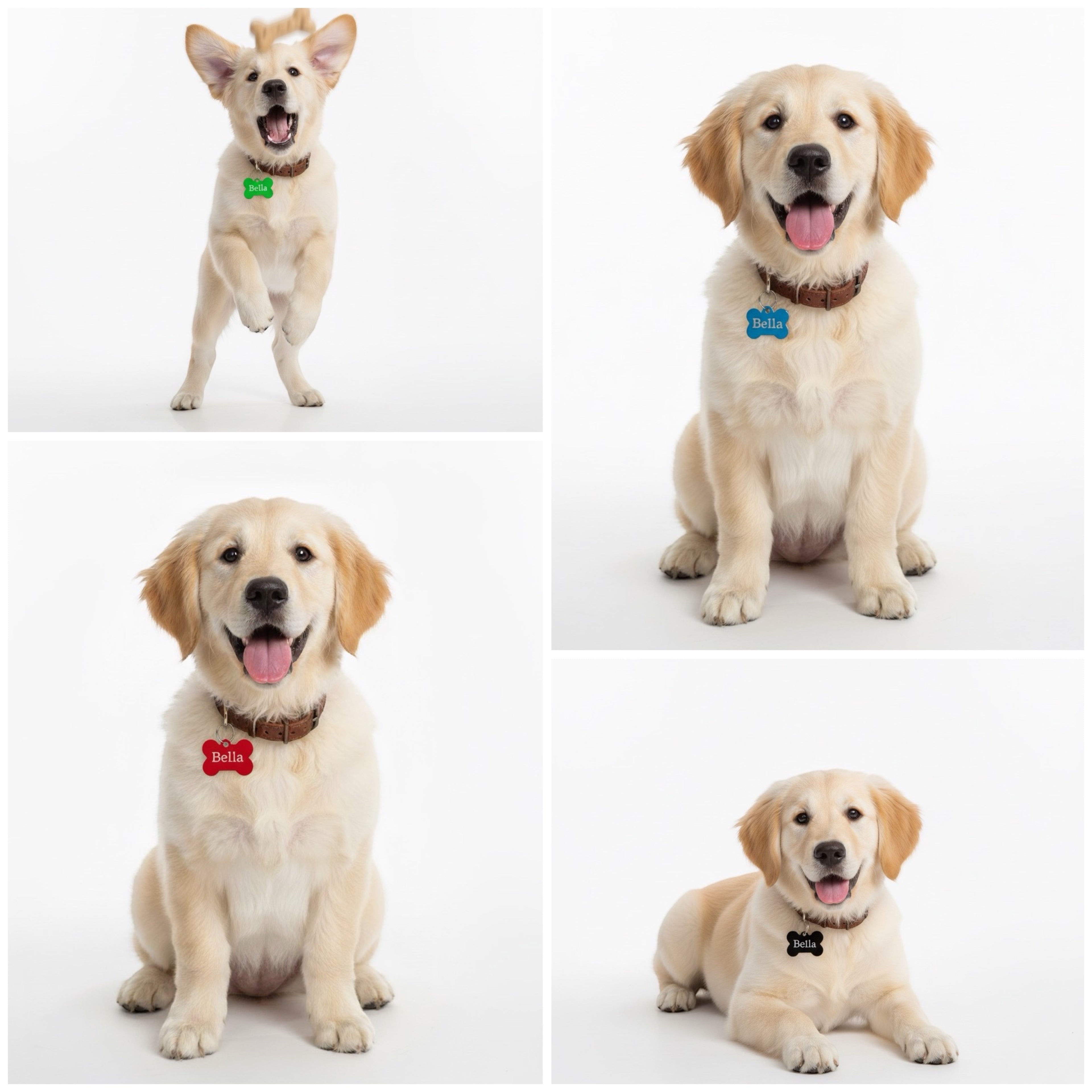 Hundemarke Knochenform 10 Farben