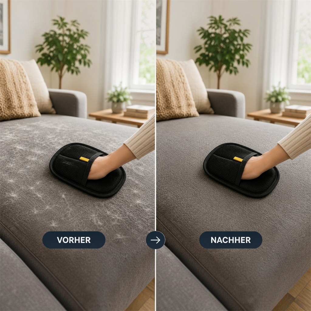 Tierhaarentferner Handschuh | Fellmagnet für Sofa, Kleidung & Auto wiederverwendbar ♻️