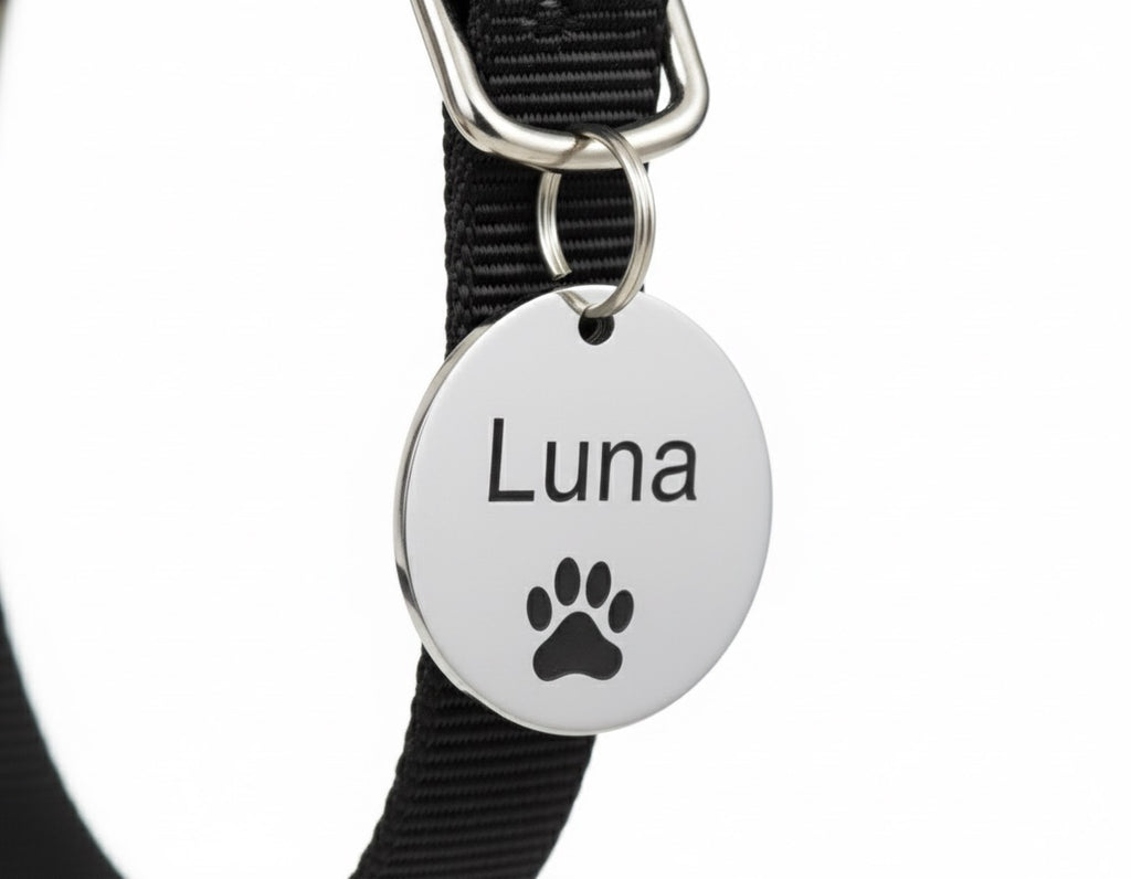 Personalisierte Hundemarke Haustier Tag Gravur Schlüsselanhänger Edelstahl SALE