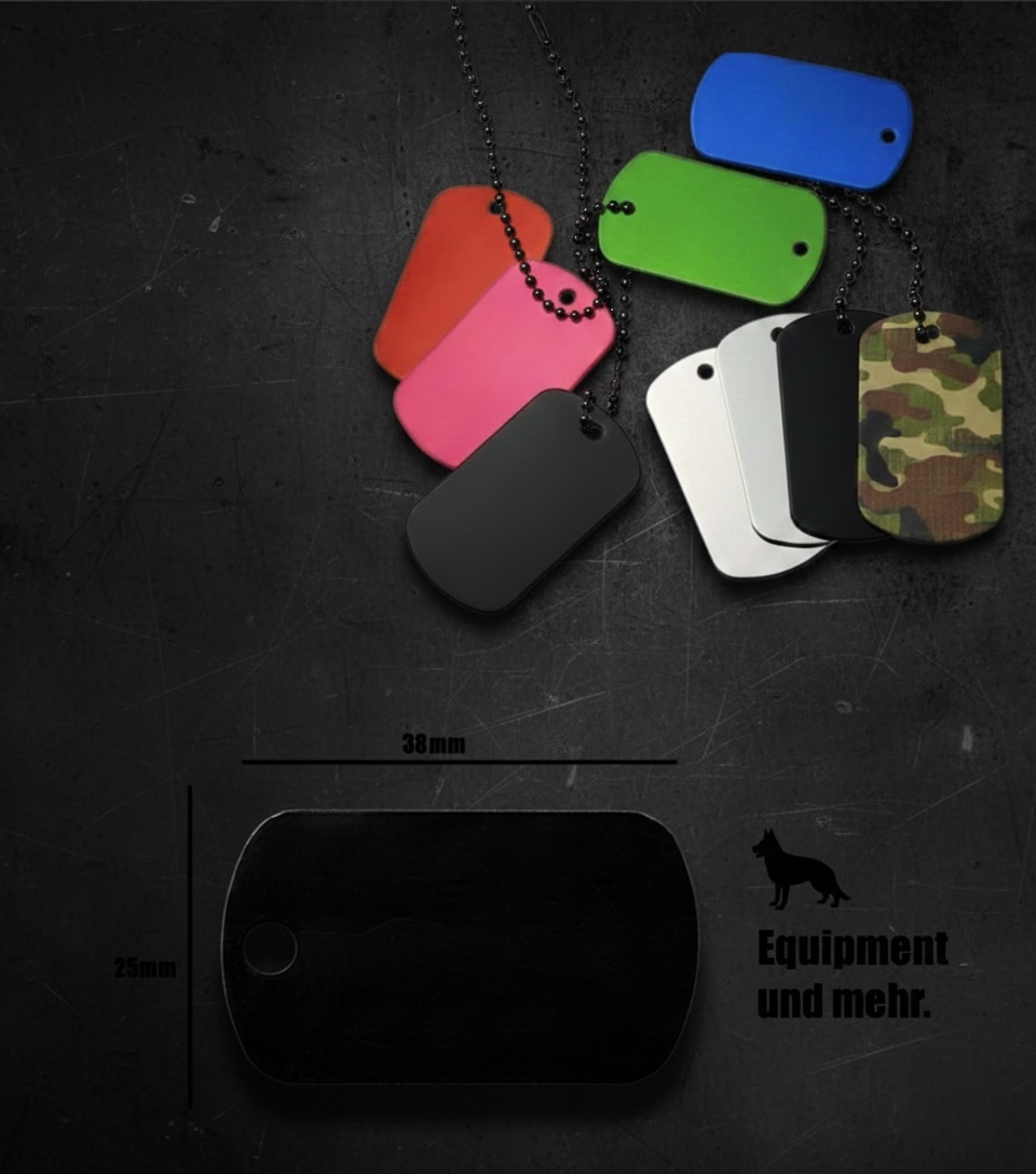 US Army Dog Tag made of aluminum – Lightweight, robust &amp; with engraving