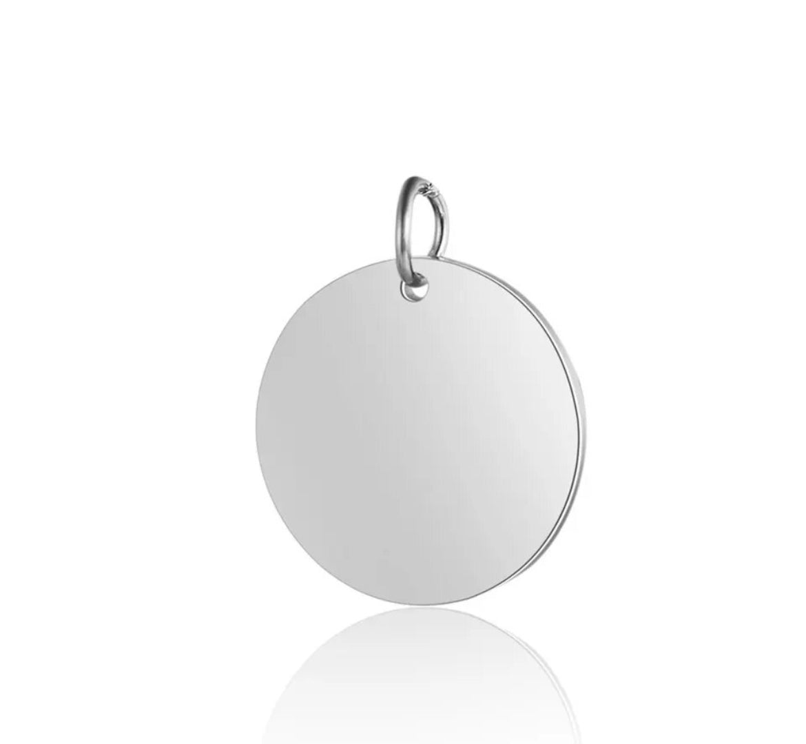 Stainless Steel Dog Tag Round SALE